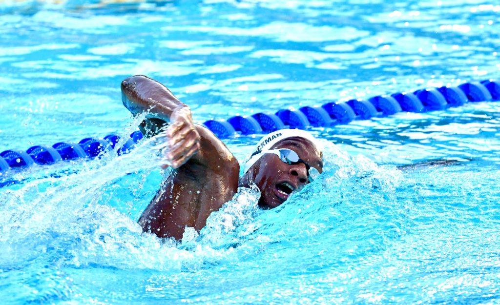 Trinidad & Tobago swimmer Nikolai Blackman. Photo courtesy Commonwealth Youth Games