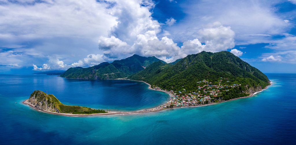 Scotts Head, Dominica overlooks Soufriere Bay. Photo courtesy Dominica Tourism Authority