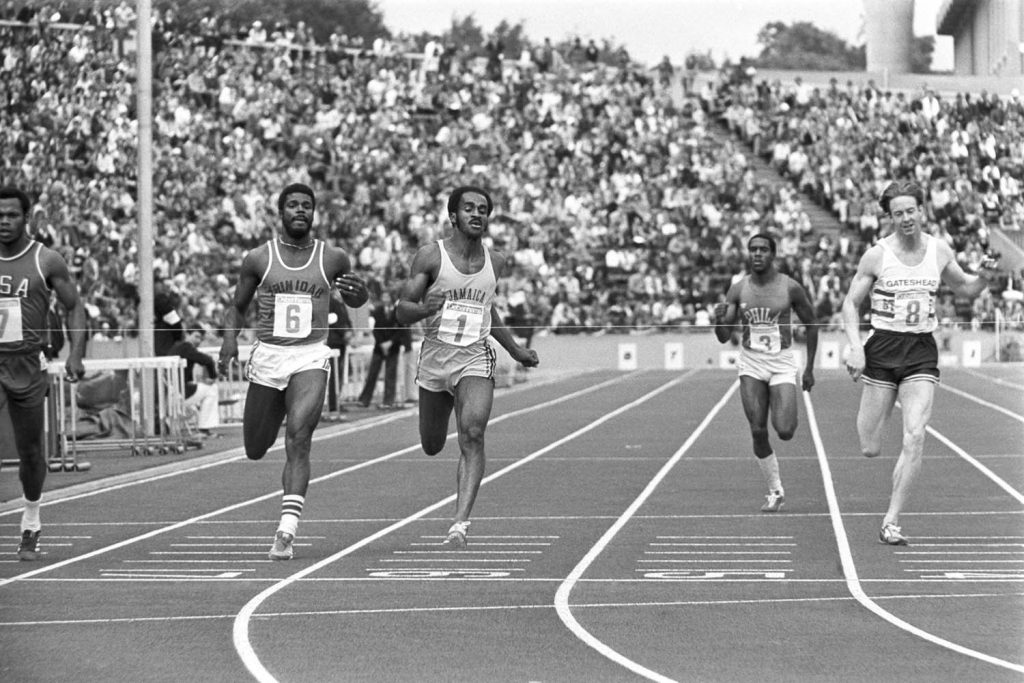 Arthur Wint of Jamaica wins the 400m final at the 1948 London Olympics. Photo by OsmanPhotos.com/Alamy Stock Photo