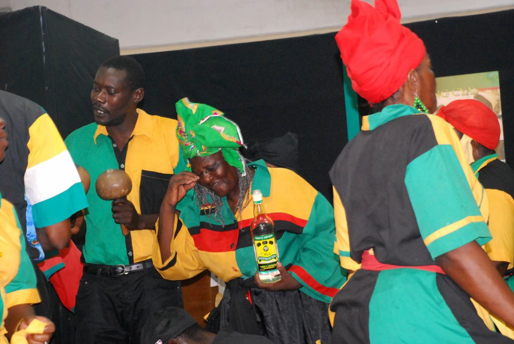 A Kumina ritual performance with the renowned, late Kumina Queen Bernice Henry. Photo courtesy ACIJ/JMB