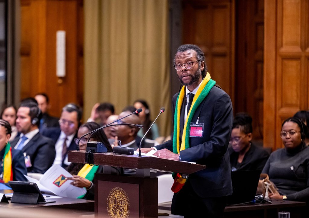 Justin Sobion, External Counsel, Office of the Attorney General of Grenada. Photo by UN Photo/ICJ-CIJ/Frank van Beek, courtesy the ICJ