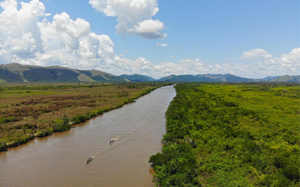 Boats traversing the Rupununi River. Photo by David Di Gregorio, courtesy Guyana Tourism Authority