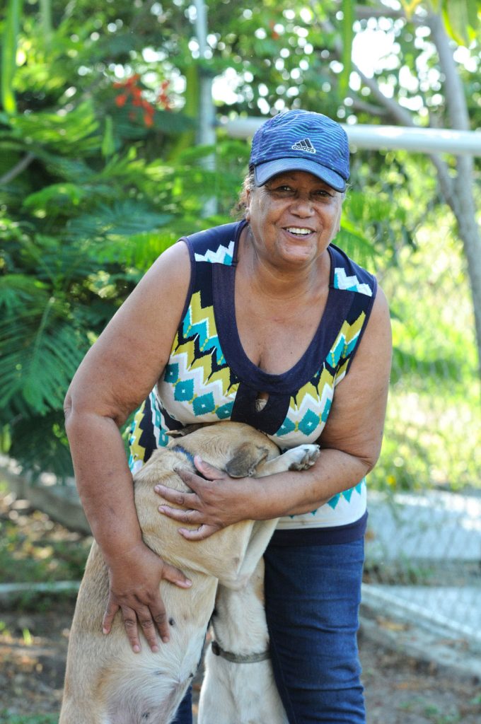 Joy Farrell, board member of Dogs & Cats of Antigua. Photo courtesy Dogs & Cats of Antigua